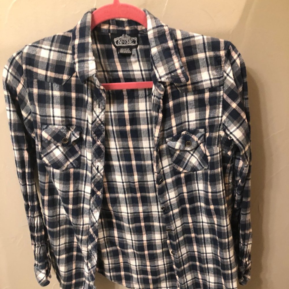 Plaid Long Sleeve Button Up